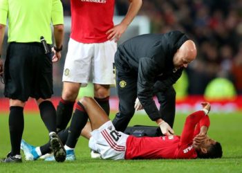 Rashford picked up an injury during Man United win in the derby