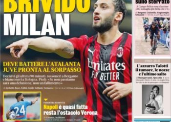 Gazzetta front page: Milan must now beat Atalanta and Juve are ready to overtake