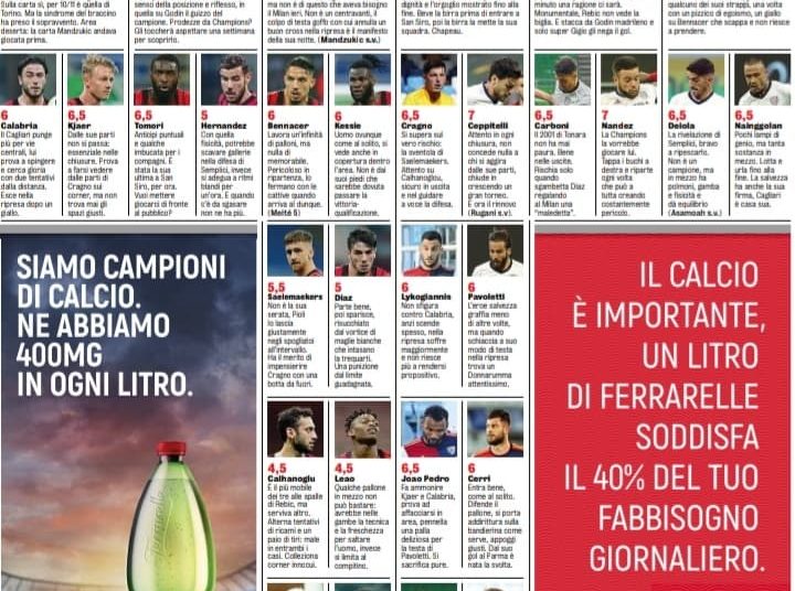 Gazzetta player ratings: Donnarumma saved his teammates. Rebic disappointing
