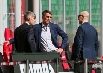 Massara, Maldini and Gazidis of AC Milan