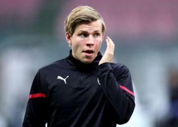 Jens Petter Hauge of AC Milan