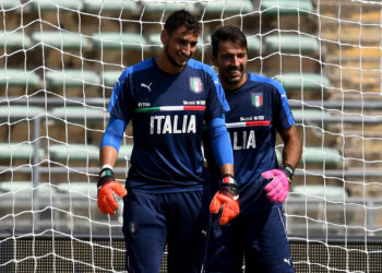 Gianluigi Donnarumma and Gianluigi Buffon