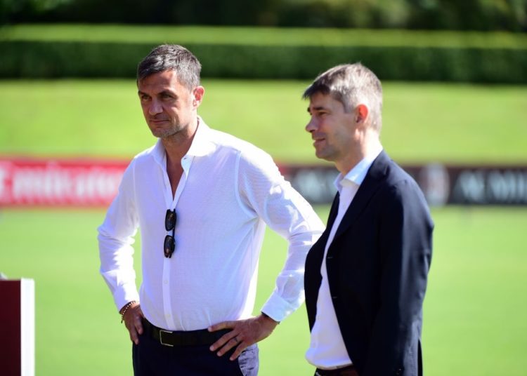 Maldini and Massara of AC Milan