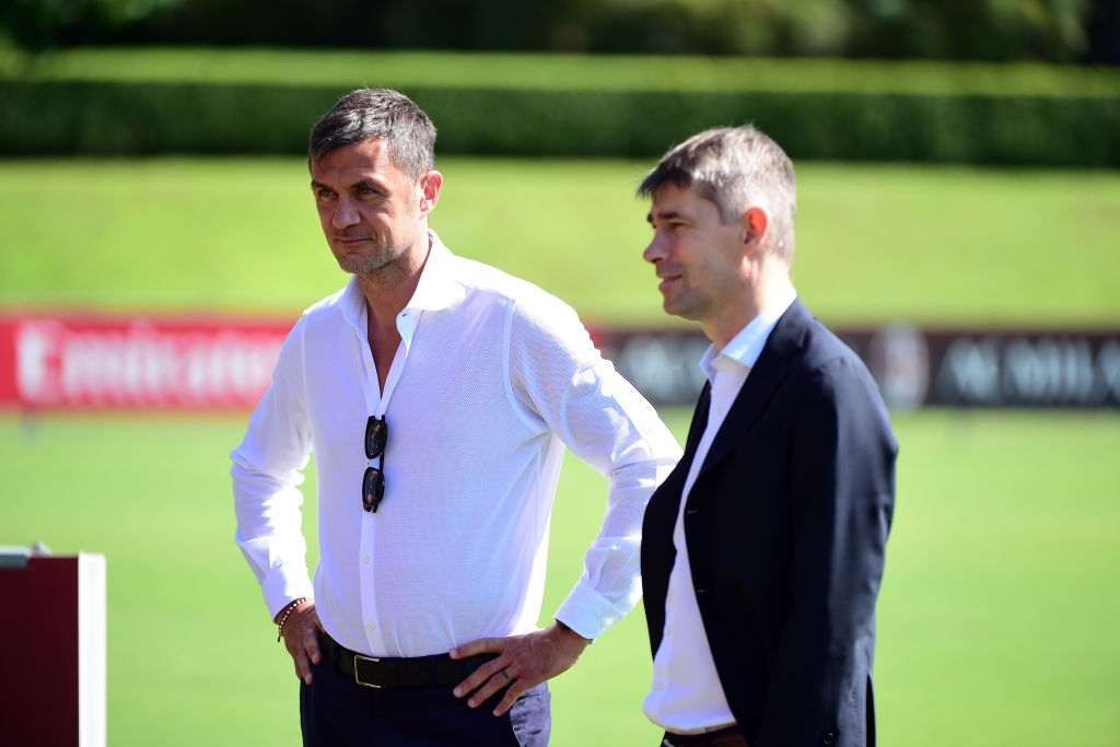 Maldini and Massara of AC Milan