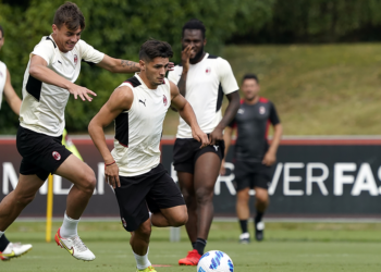 Fitness and technique work today at Milanello