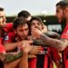 Brahim Diaz and AC Milan teammates celebrate
