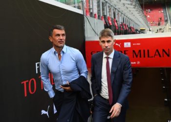 AC Milan directors Paolo Maldini and Frederic Massara