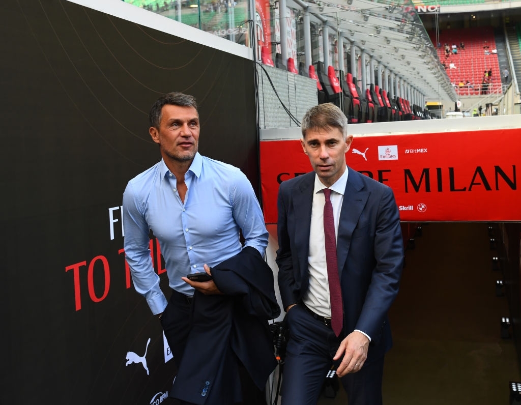 AC Milan directors Paolo Maldini and Frederic Massara