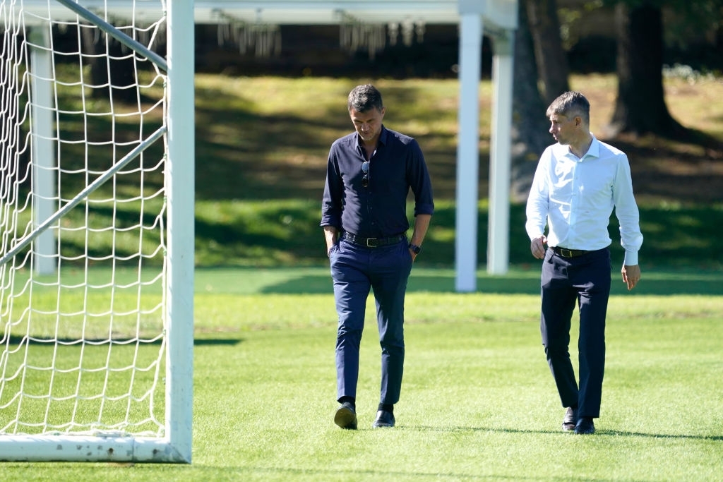 Maldini and Massara of AC Milan