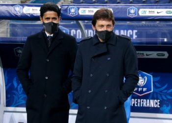 Leonardo and Nasser Khelaifi of PSG