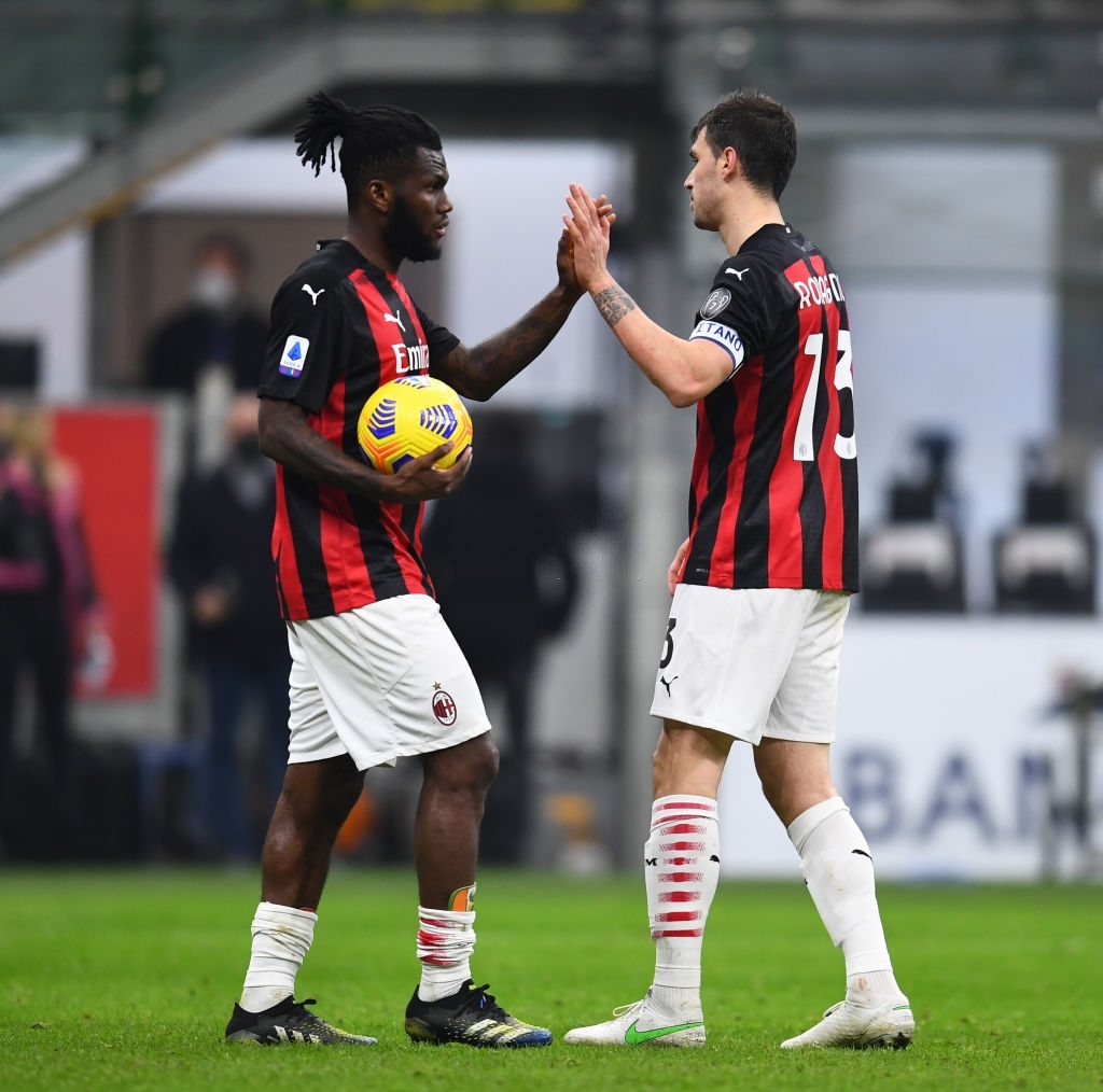 Kjaer and Kessie of AC Milan