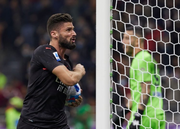 Olivier Giroud of AC Milan