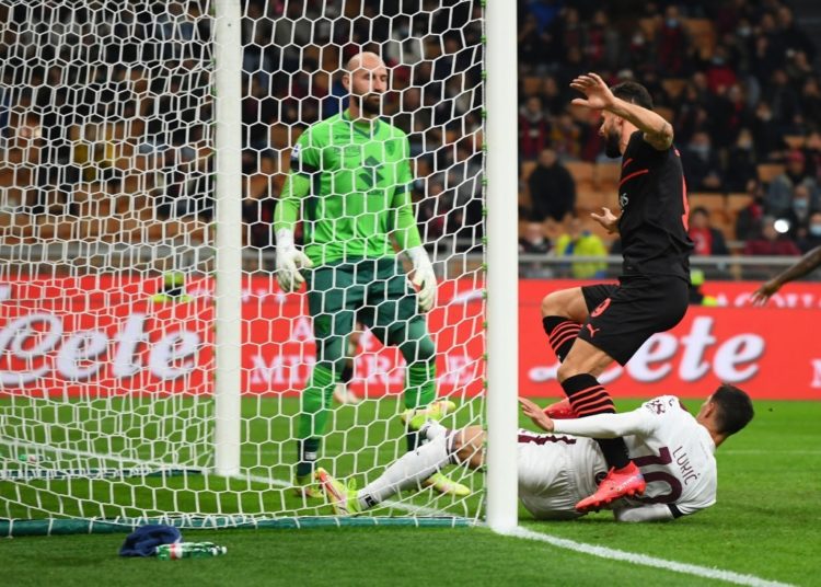 Olivier Giroud of AC Milan