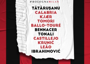Official lineups for Bologna – AC Milan, Ibrahimovic starts