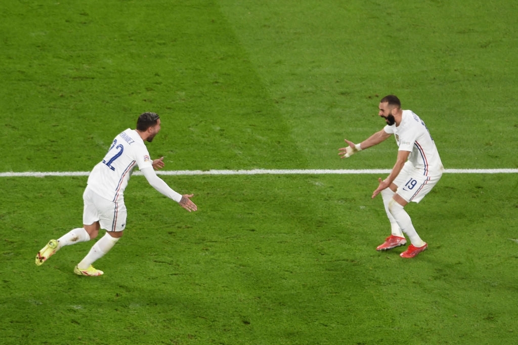 Theo Hernandez and Karim Benzema