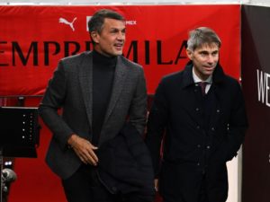 Maldini and Massara of AC Milan