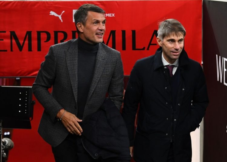 Maldini and Massara of AC Milan