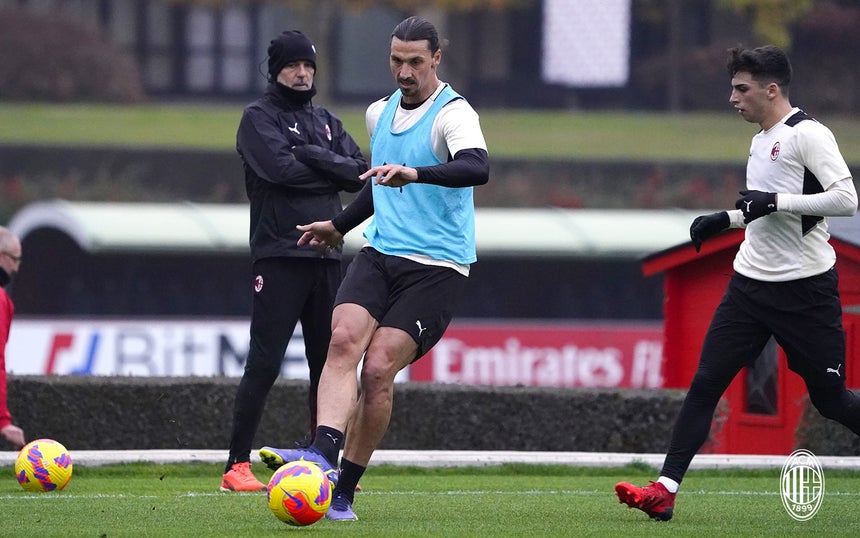 Ibrahimovic during training