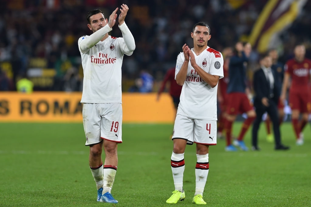 Theo and Bennacer of AC Milan