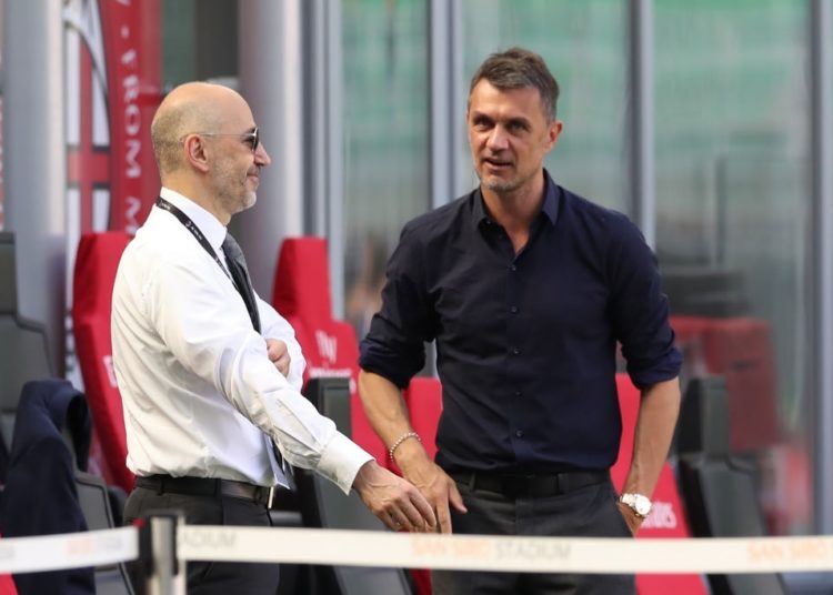 Maldini and gazidis of Stefano Pioli