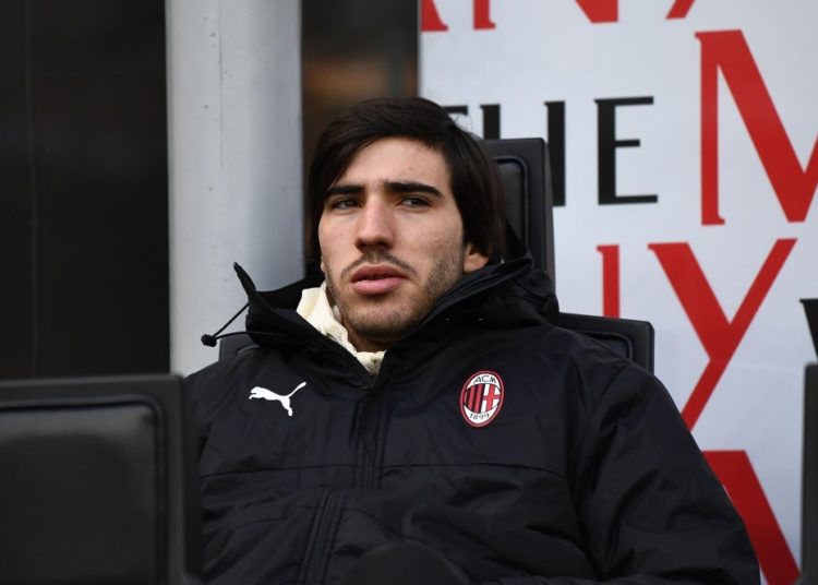 Sandro Tonali of AC Milan