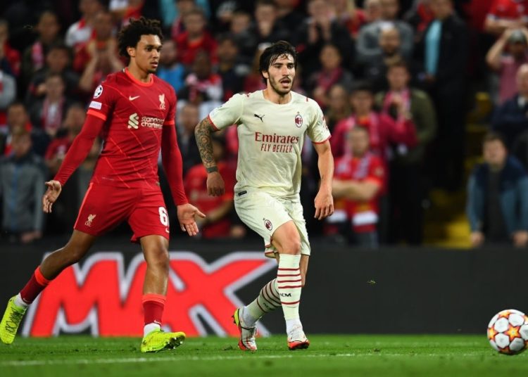 Sandro Tonali of AC Milan