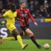 AC Milan's Zlatan Ibrahimovic vs Ibrahima Konate of Liverpool