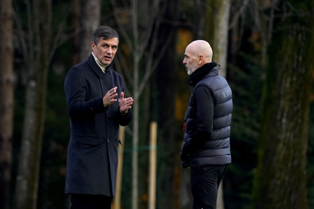 Paolo Maldini and Stefano Pioli of AC Milan