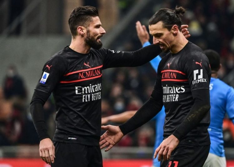 Olivier Giroud and Zlatan Ibrahimovic