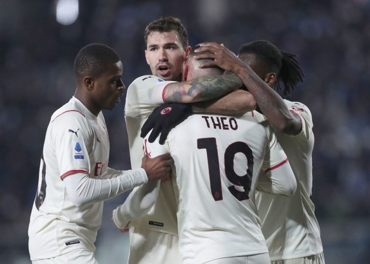 AC Milan players celebrate