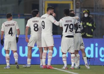 AC Milan players celebrate