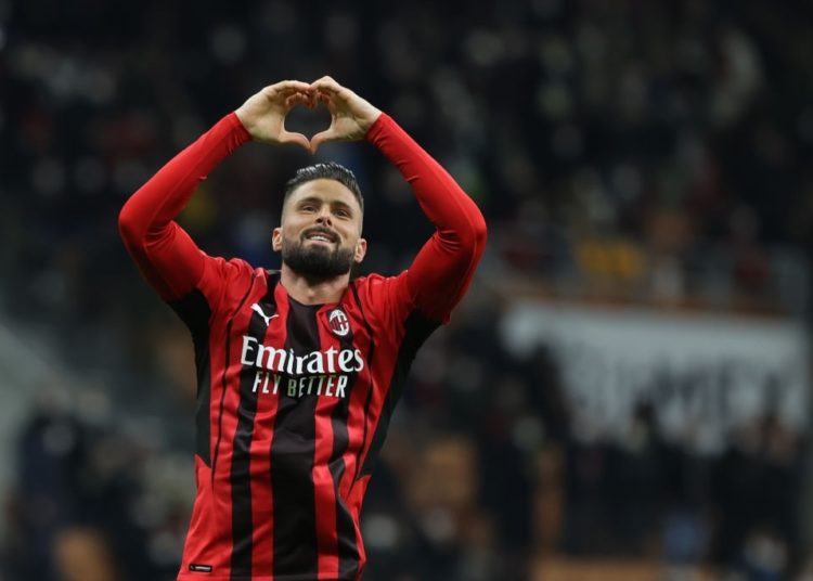 Olivier Giroud of AC Milan