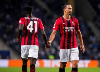 Ibrahimovic and Bakayoko of AC Milan