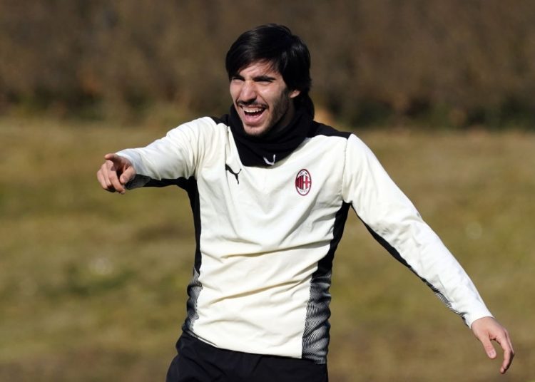 Sandro Tonali of AC Milan