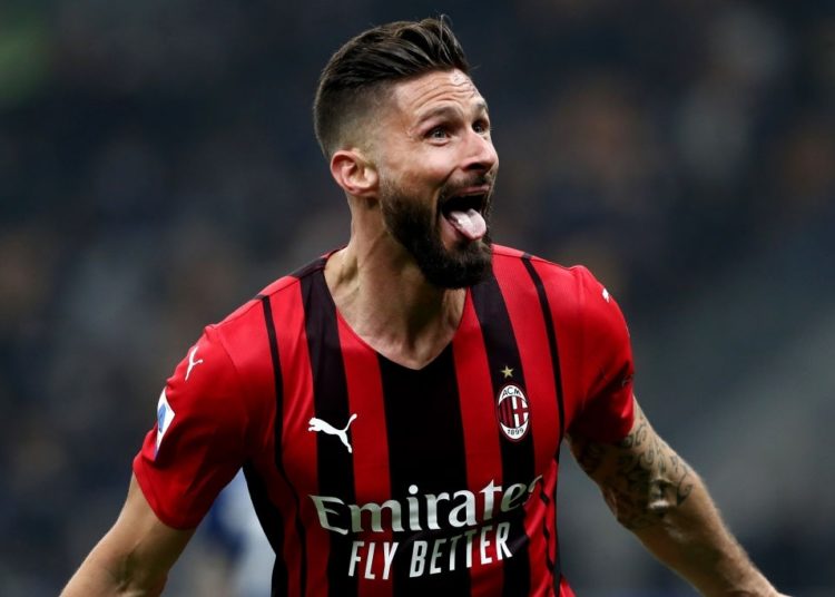Olivier Giroud of AC Milan