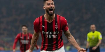 Olivier Giroud of AC Milan