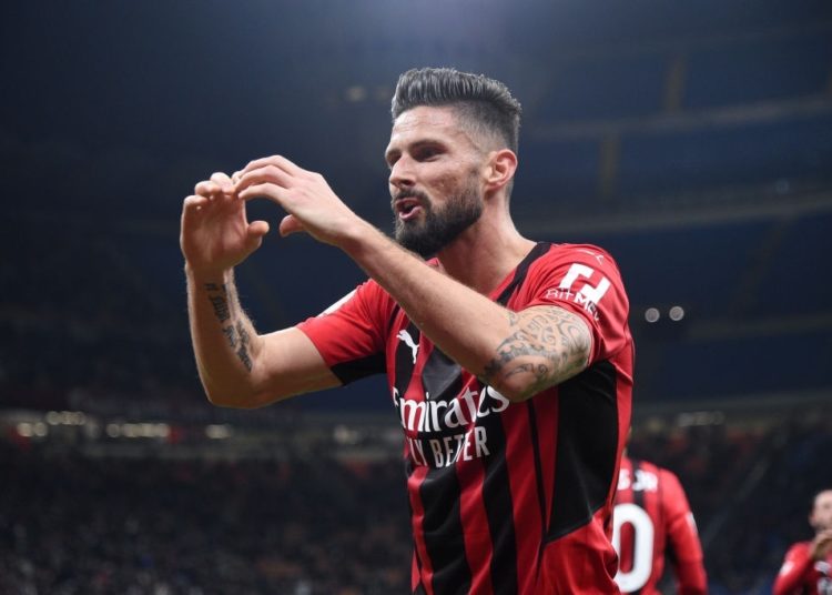 Olivier Giroud of AC Milan