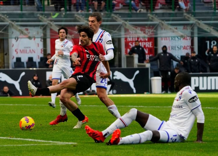 Sandro Tonali of AC Milan