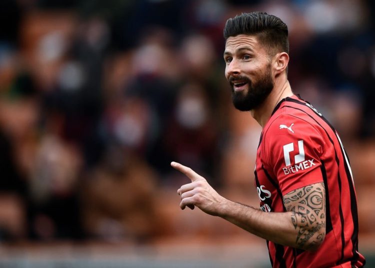 Olivier Giroud of AC Milan