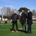 Stefano Pioli, Paolo Maldini and Frederic Massara of AC Milan