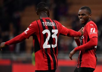 Pierre Kalulu and Fikayo Tomori of AC Milan