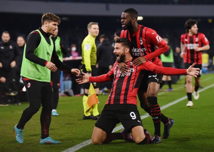 Olivier Giroud of AC Milan