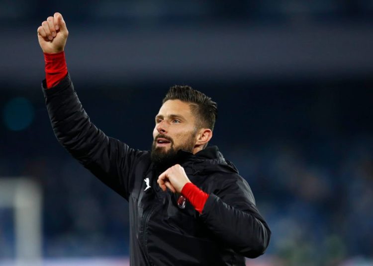 Olivier Giroud of AC Milan