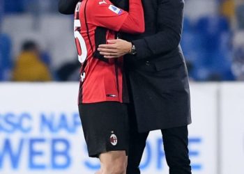 Paolo Maldini and Alessandro Florenzi of AC Milan