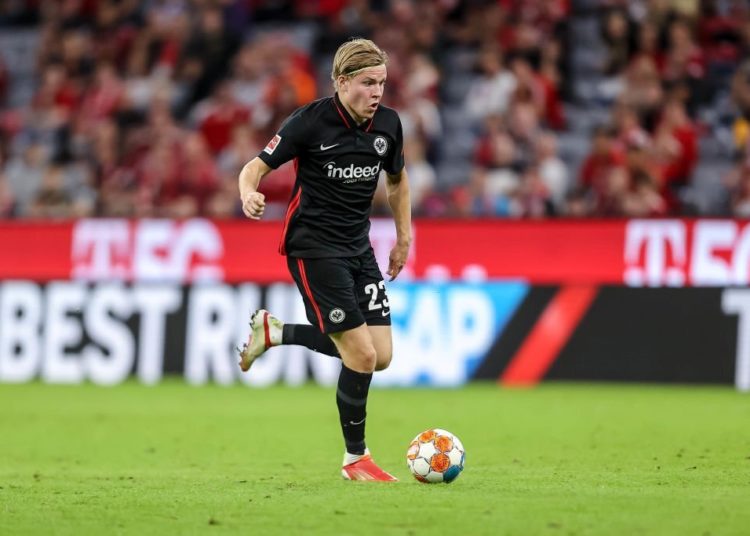 Jens Petter Hauge of Eintracht Frankfurt