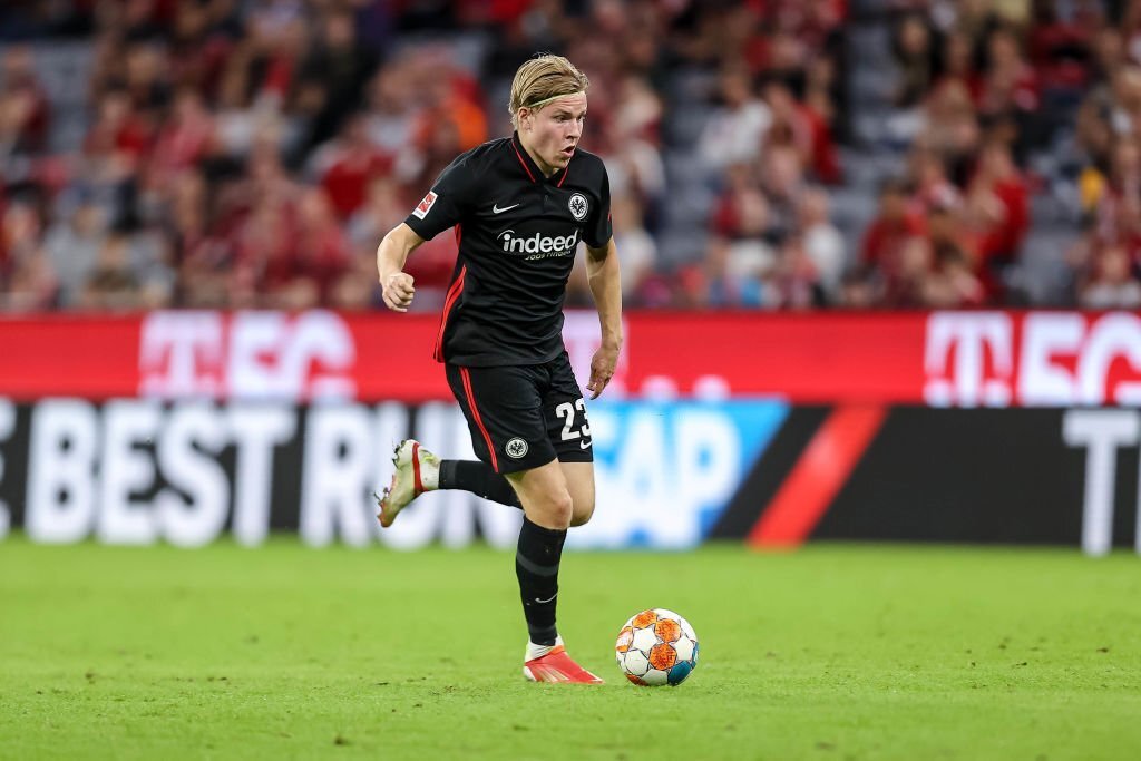 Jens Petter Hauge of Eintracht Frankfurt