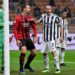 Giorgio Chiellini of Juventus and Zlatan Ibrahimovic of AC Milan