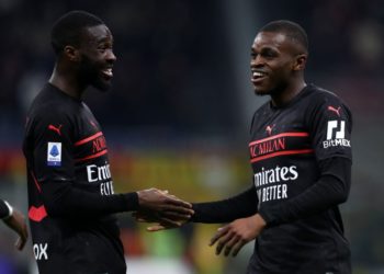 Pierre Kalulu and Fikayo Tomori of AC Milan