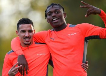 Rafael Leao and Ismael Bennacer لياو بن ناصر ميلان