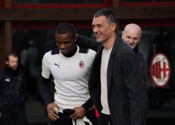 Paolo Maldini and Pierre Kalulu of AC Milan
